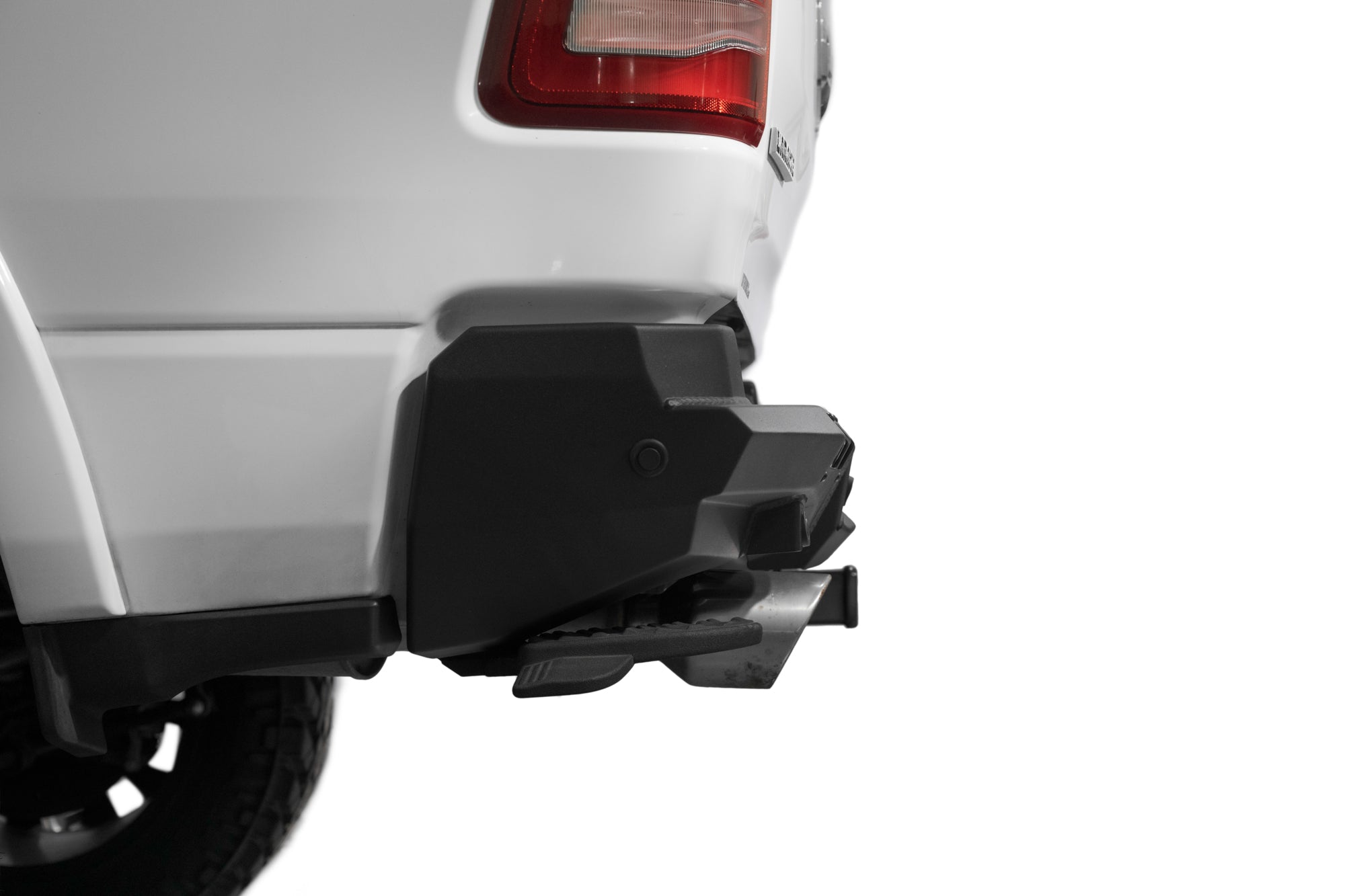 Side Profile of the Black Label Rear Bumper for the 2019-2024 RAM 1500