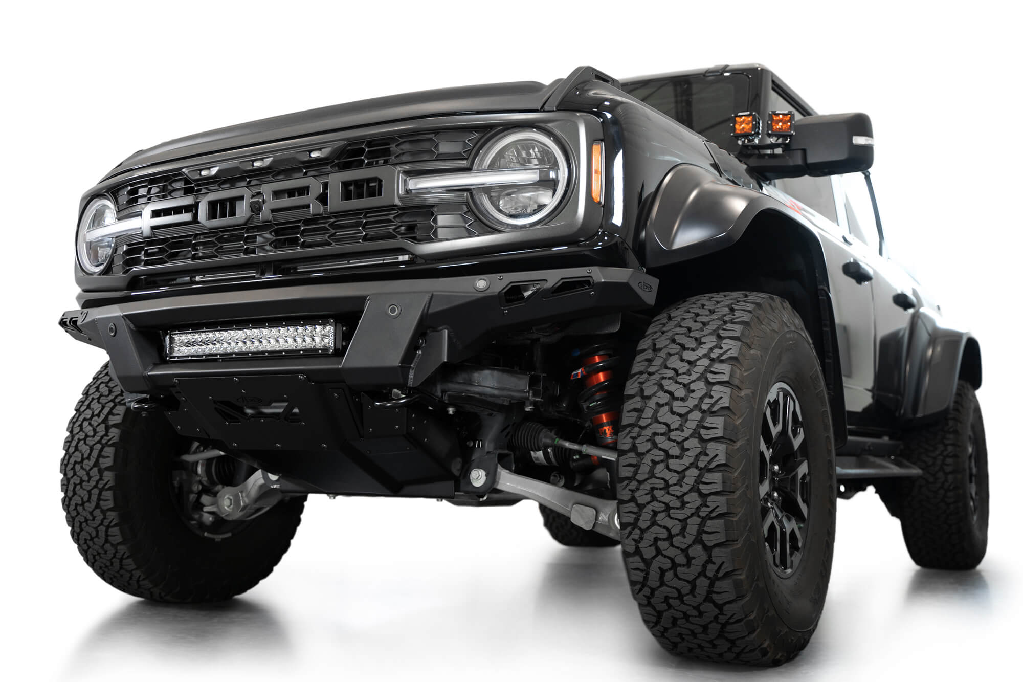 Low profile of the Phantom Front Bumper for the 2022-2023 Ford Bronco Raptor