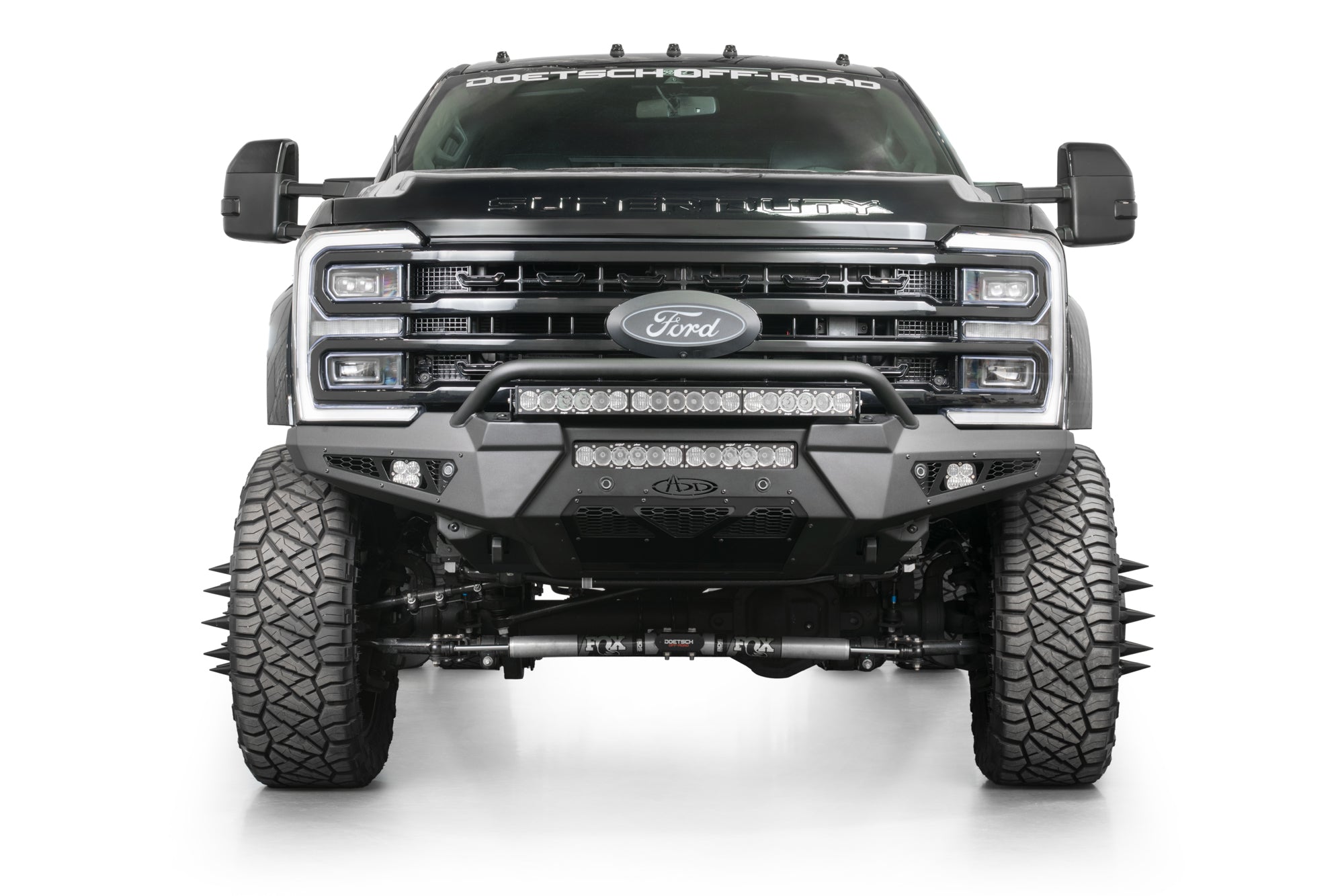 HoneyBadger Front Bumper w/ Top Hoop for the 2023-2025 Ford Super Duty