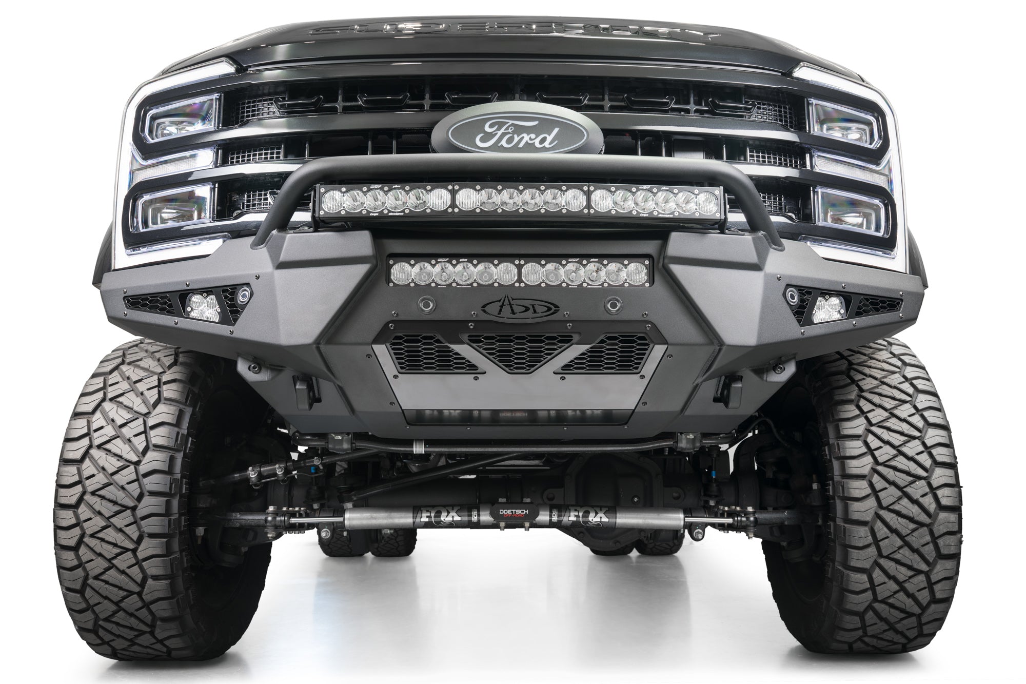 Center Panel on the HoneyBadger Front Bumper w/ Top Hoop for the 2023-2025 Ford Super Duty