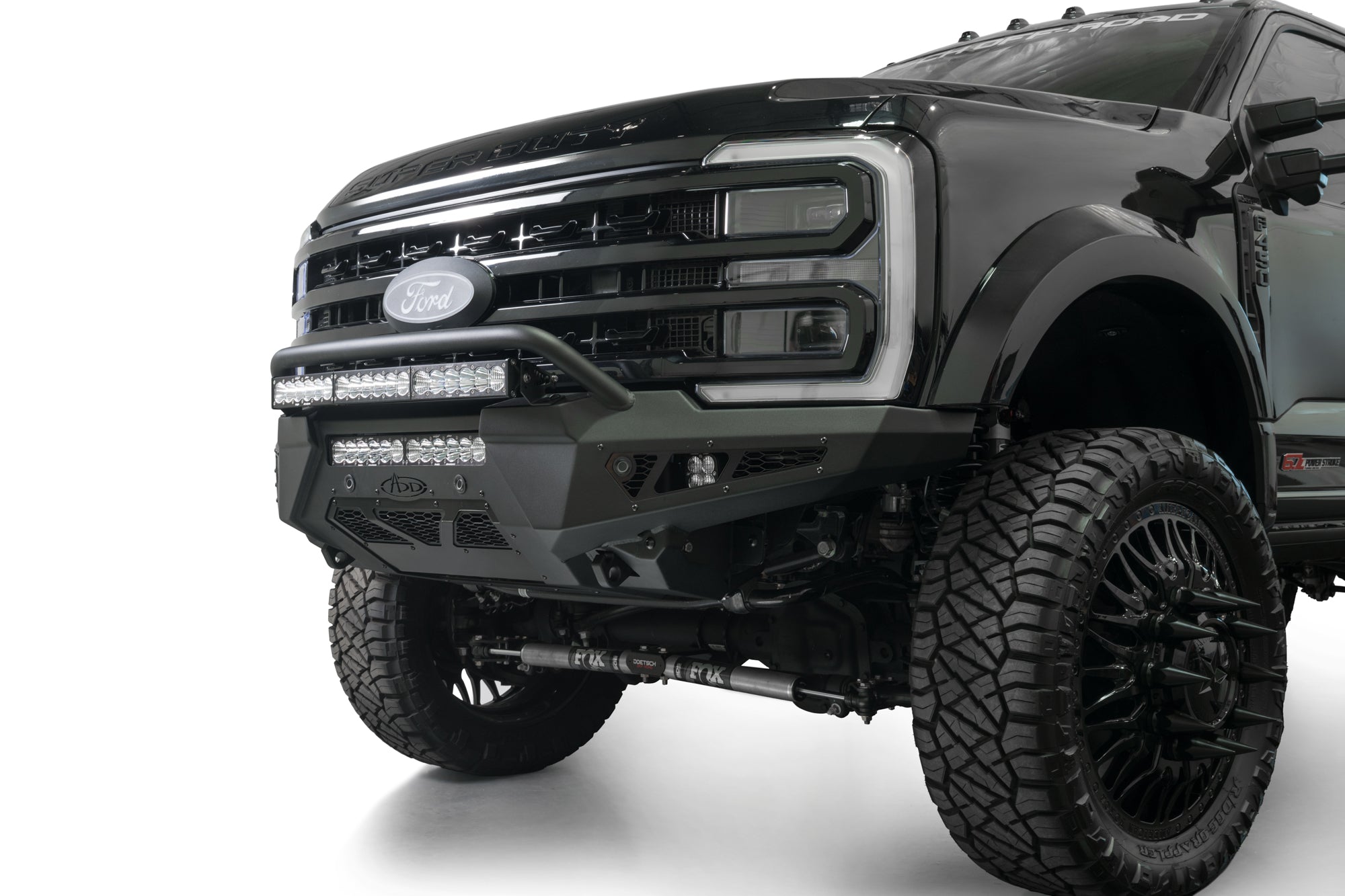 Fitment of the HoneyBadger Front Bumper w/ Top Hoop for the 2023-2025 Ford Super Duty