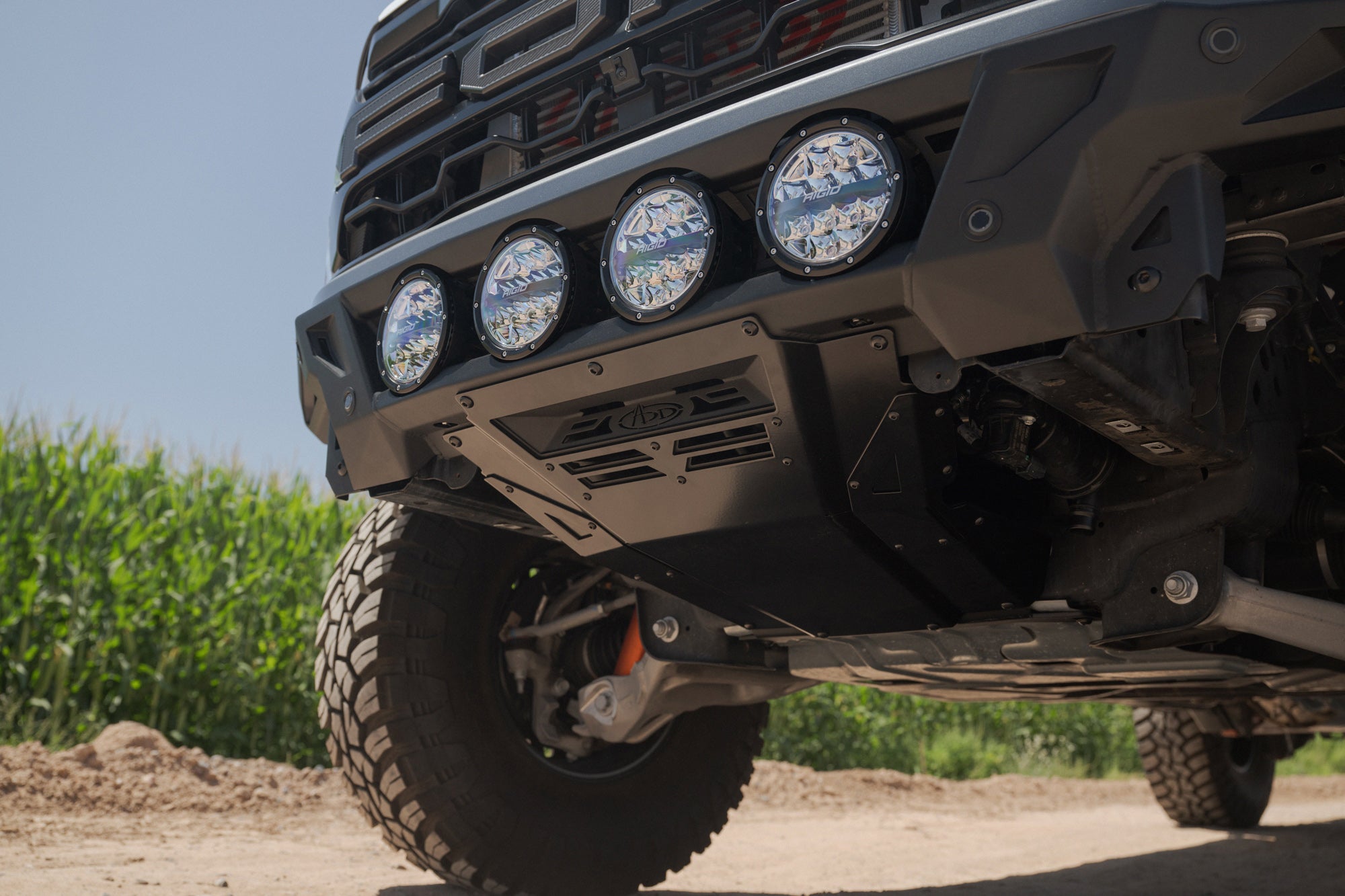 Skid plate by the cornfield, ADD Edge Front Bumper for the 2021-2025 Ford F-150 Raptor