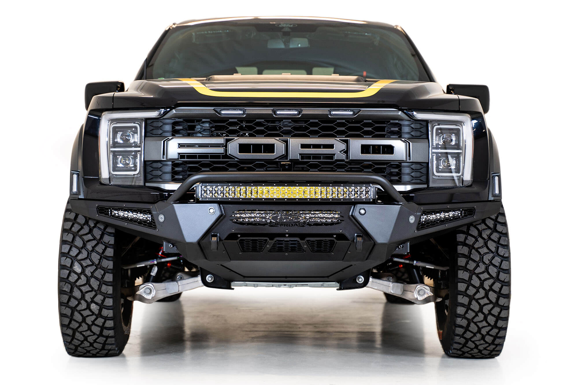 2021-2025 Ford F-150 Raptor/Raptor R HoneyBadger Front Bumper w/ Top Hoop
