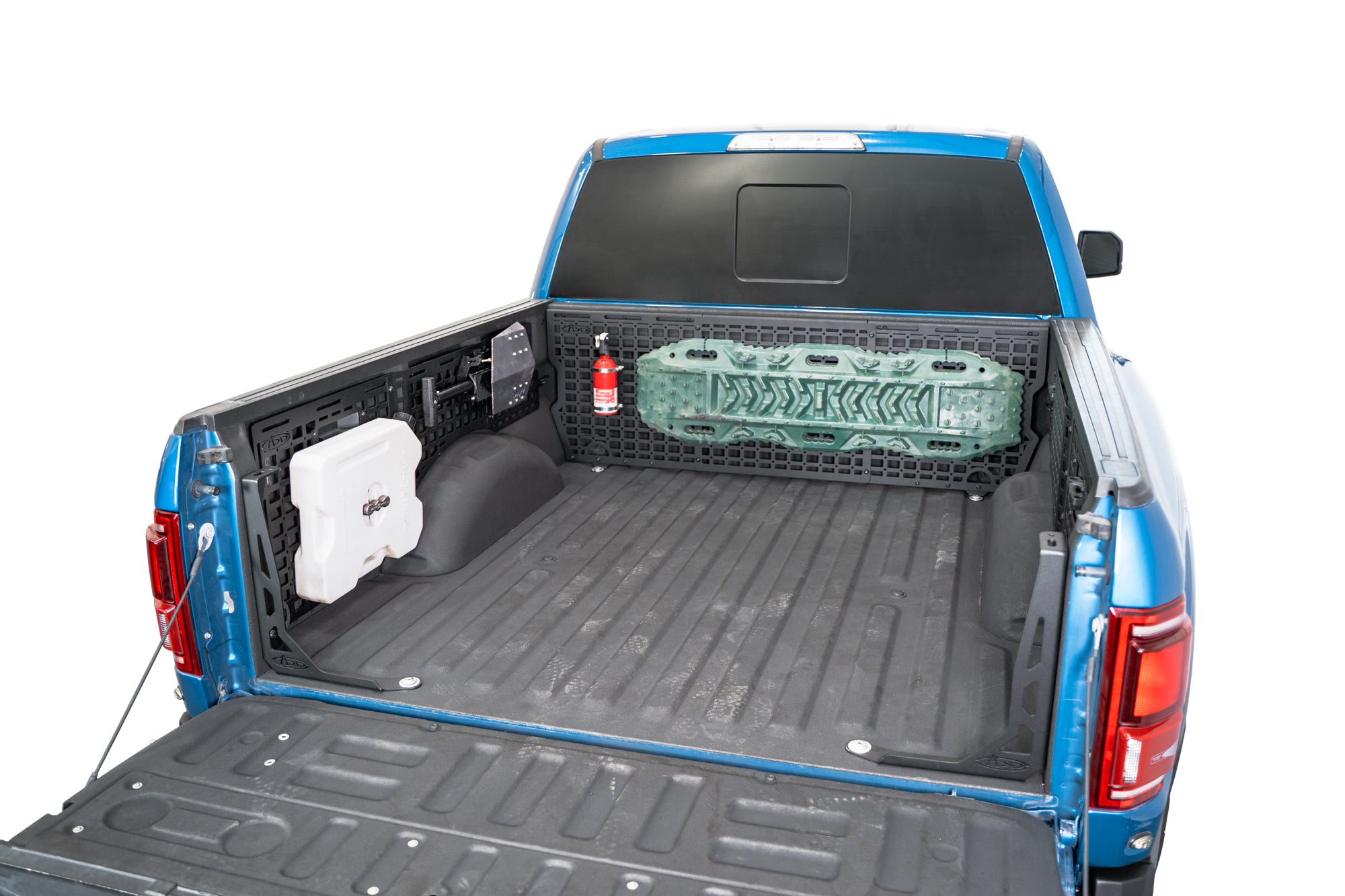 Top Corner View 2015-2020 Ford F-150 & Raptor Bed Side Molle Panels