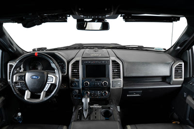 Interior view with 2015-2020 Ford F-150 & Raptor Center Console Molle Panels