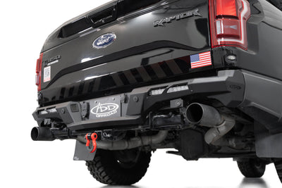 10 inch light bars mounted in the 2017-2020 Ford F-150 Raptor Phantom Rear Bumper