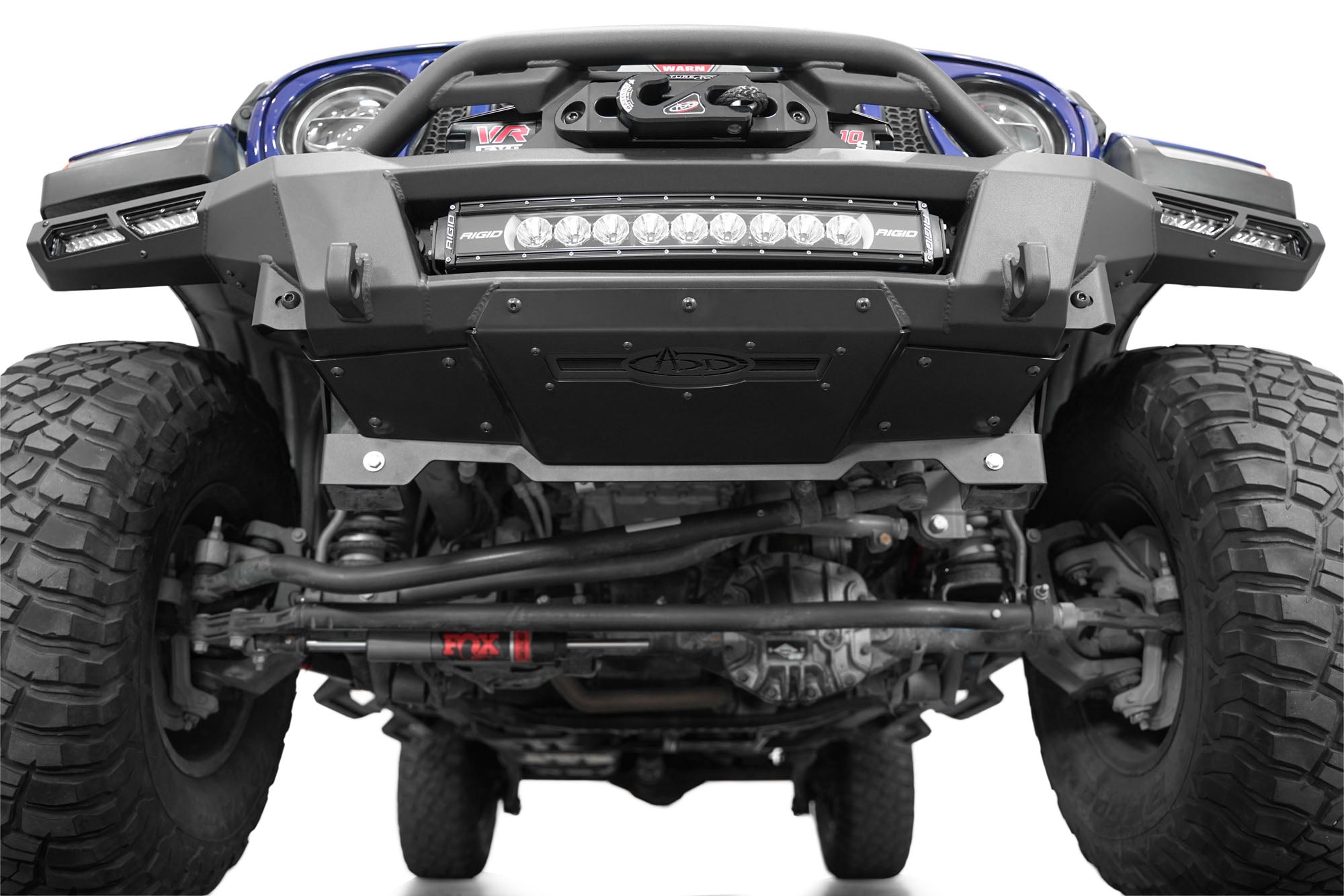 Skid plate included on the Phantom Winch Front Bumper for the 2018-2024 Jeep JL/JT