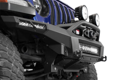 Round Lights on bull bar for the Phantom Winch Front Bumper for the 2018-2024 Jeep JL/JT