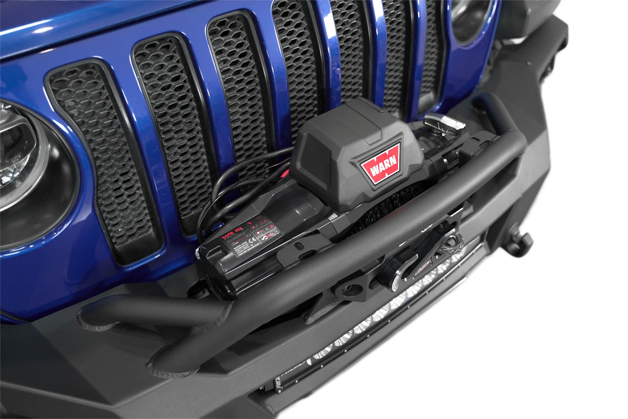 Winch plate on the Phantom Winch Front Bumper for the 2018-2024 Jeep JL/JT