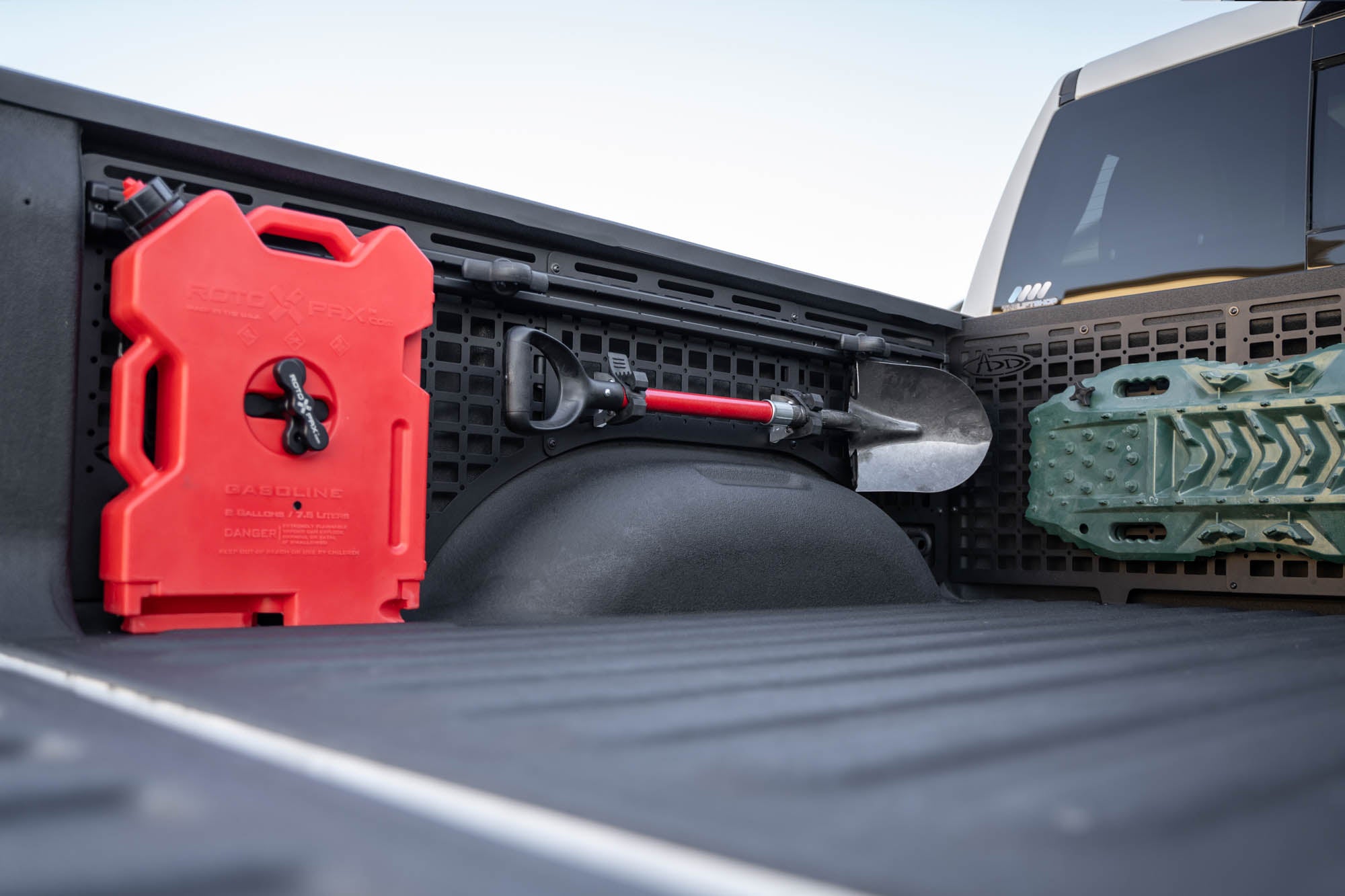 Driver side with accessories Bed Side Molle Panels for the 2019-2023 Ram 1500 & TRX