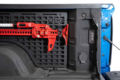 Jack mounted to 2019-2024 Chevy/GMC 1500 Bed Side Molle Panels