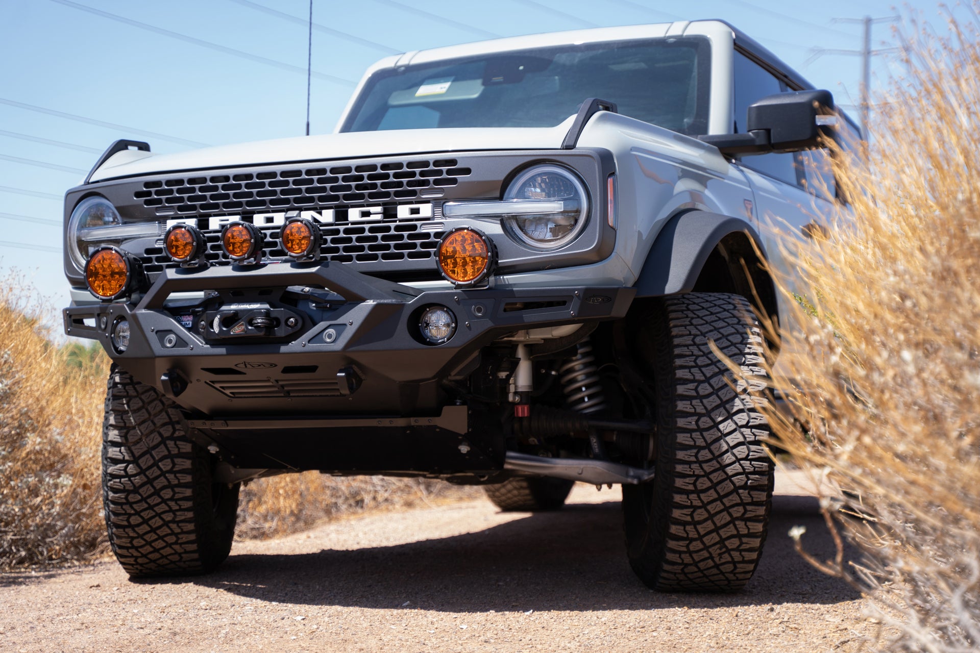 Amber Lights on the 2021-2023 Ford Bronco Krawler Front Bumper