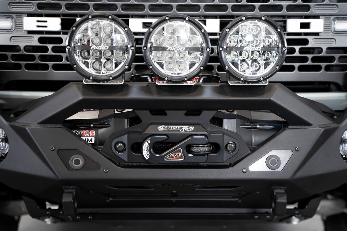 White Krawler 6th Gen Bronco Winch Front Bumper | Krawler Series