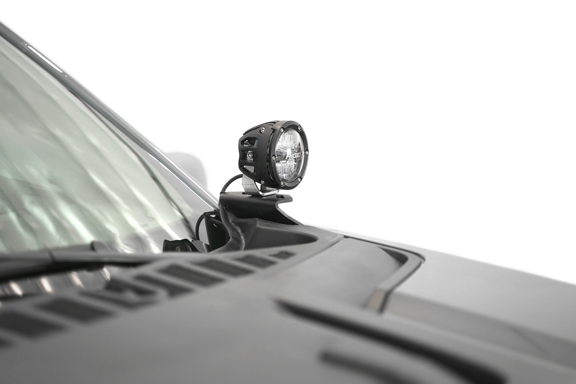 Across hood view of the Ditch Light Brackets for the 2021-2024 Ford F-150 & Raptor