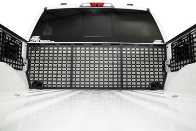 Straight-on shot of the 2021-2023 Ford F-150 & Raptor Bed Cab Molle Panels