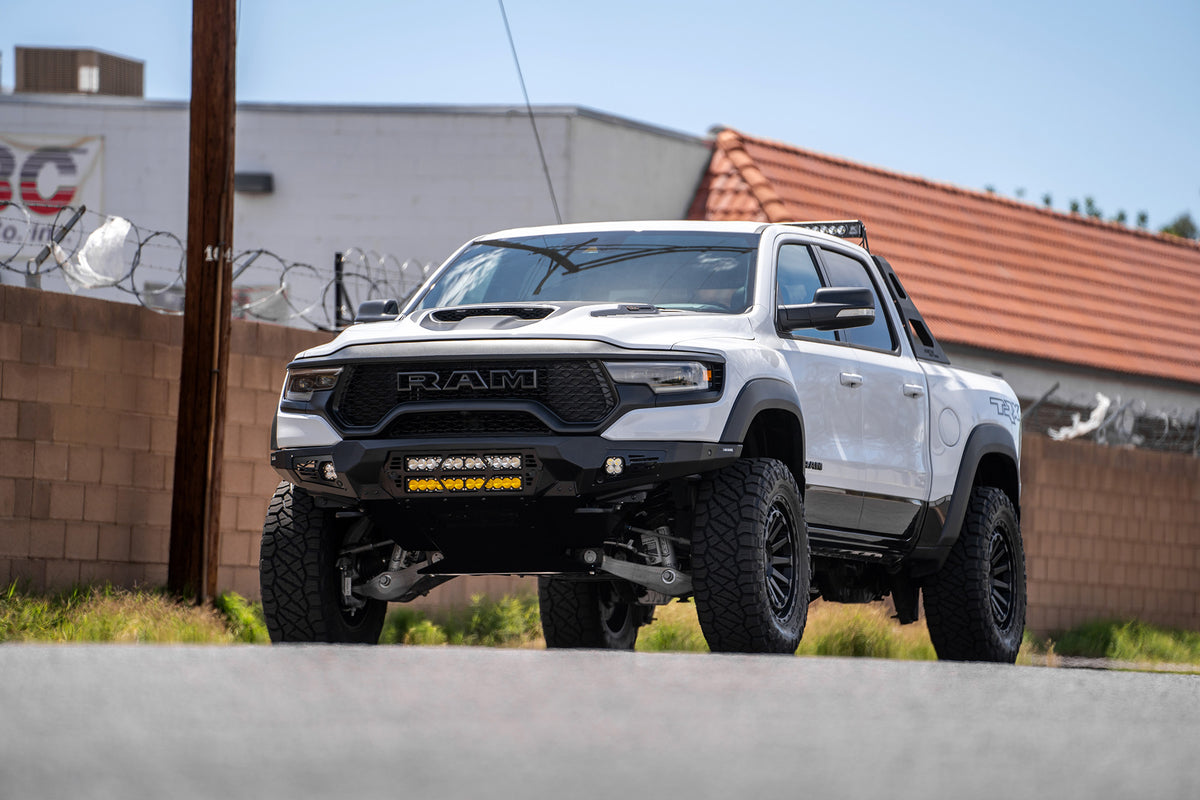 2021-2024 RAM 1500 TRX Bomber Front Bumper (20 Inch Lights)