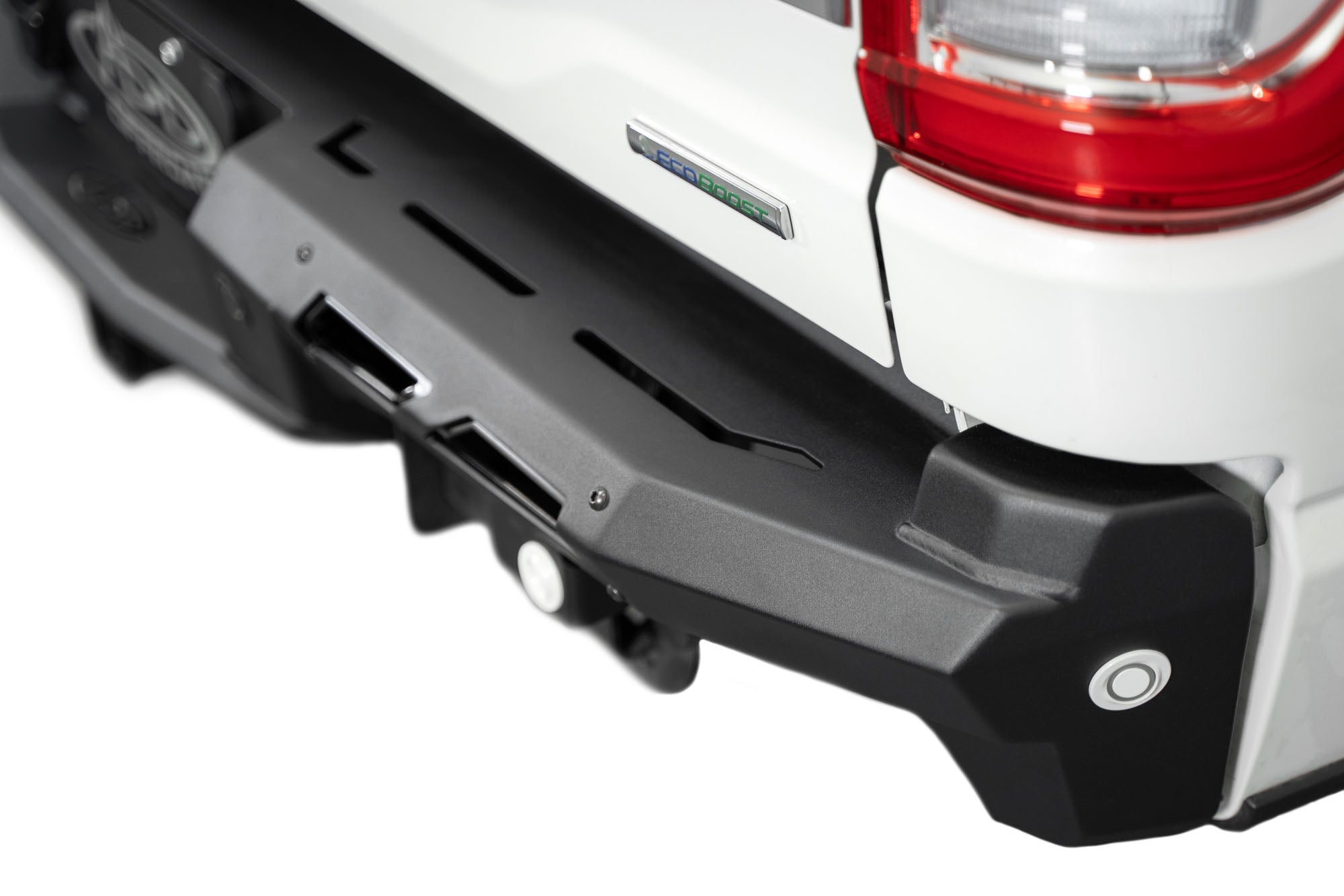 Flush fitment of the Black Label Rear Bumper for the 2021-2024 Ford F-150