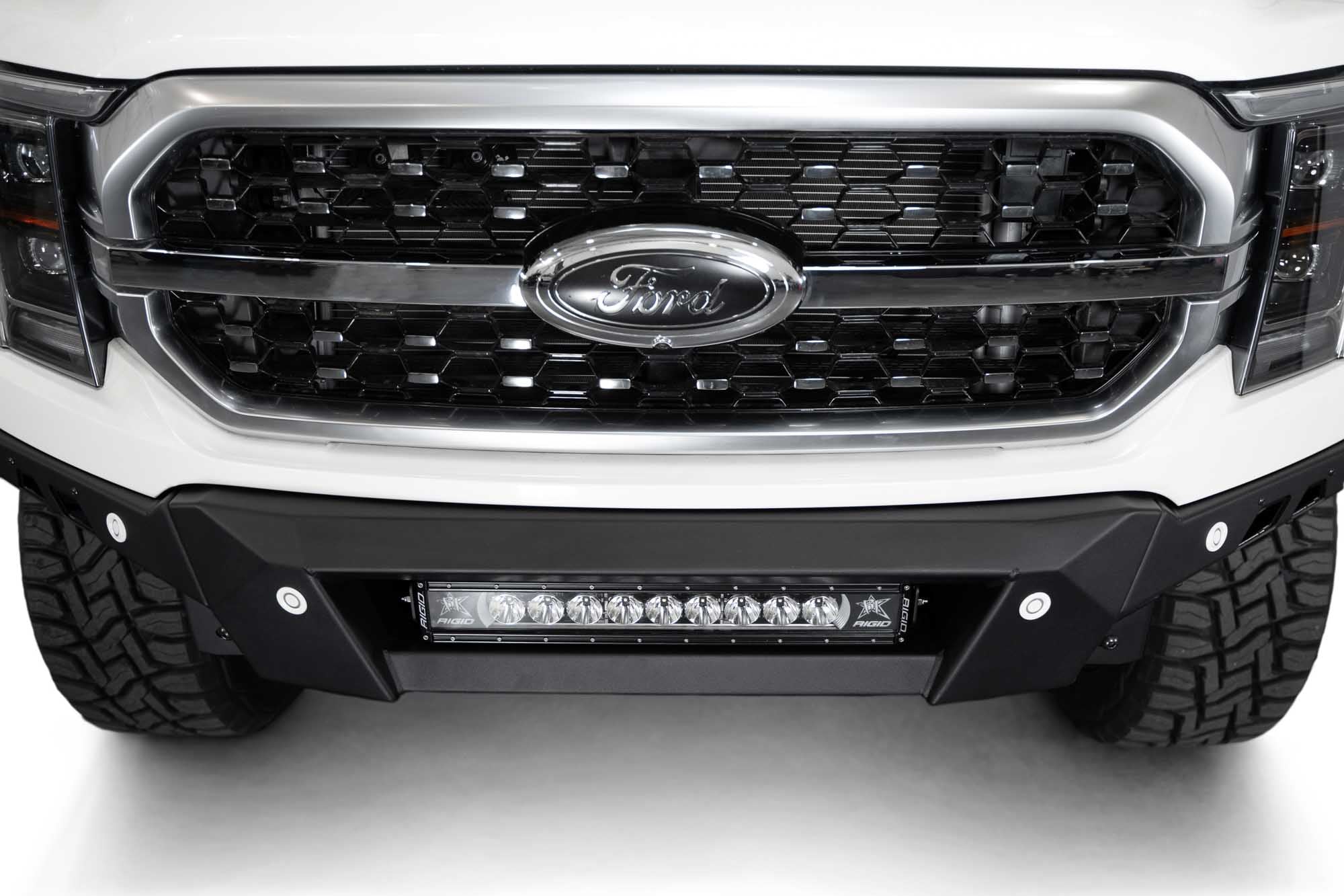 Top-down angle of Black Label Front Bumper for the 2021-2024 Ford F-150