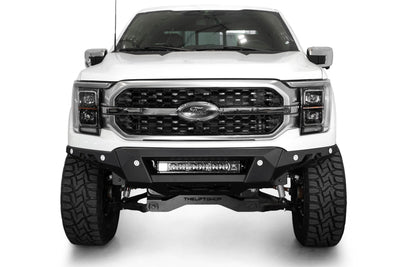Direct Front of Black Label Front Bumper for the 2021-2024 Ford F-150