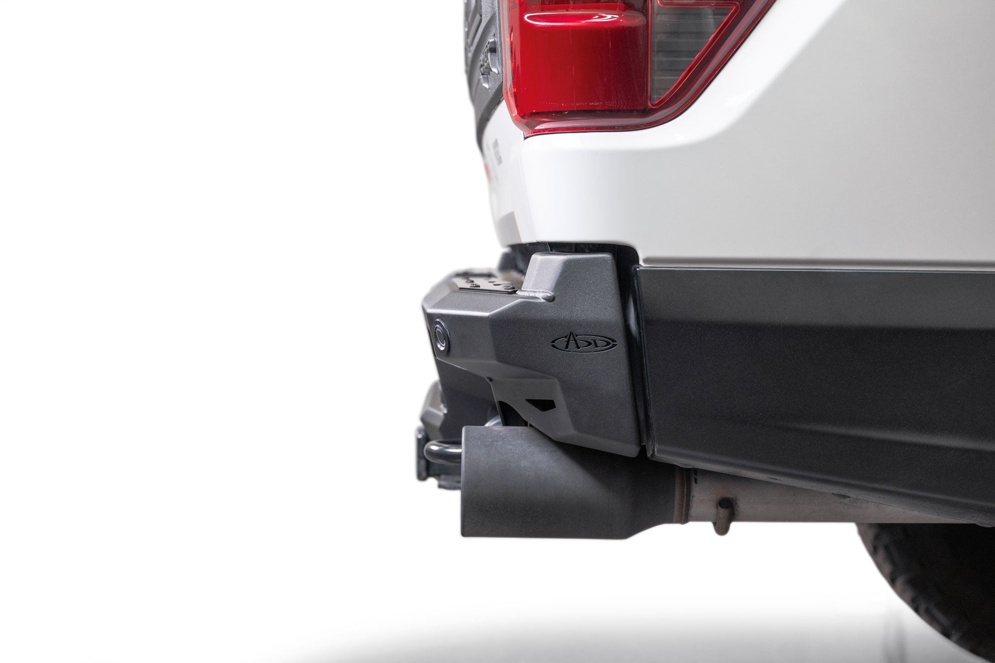 Side profile of 2021+ Ford F-150 Raptor ADD Edge Rear Bumper