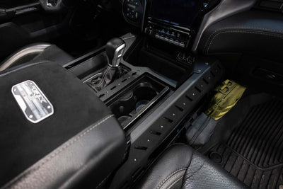 Center Console Molle Panels & Digital Device Bridge for the 2021+ Ram 1500 TRX with accessories attached