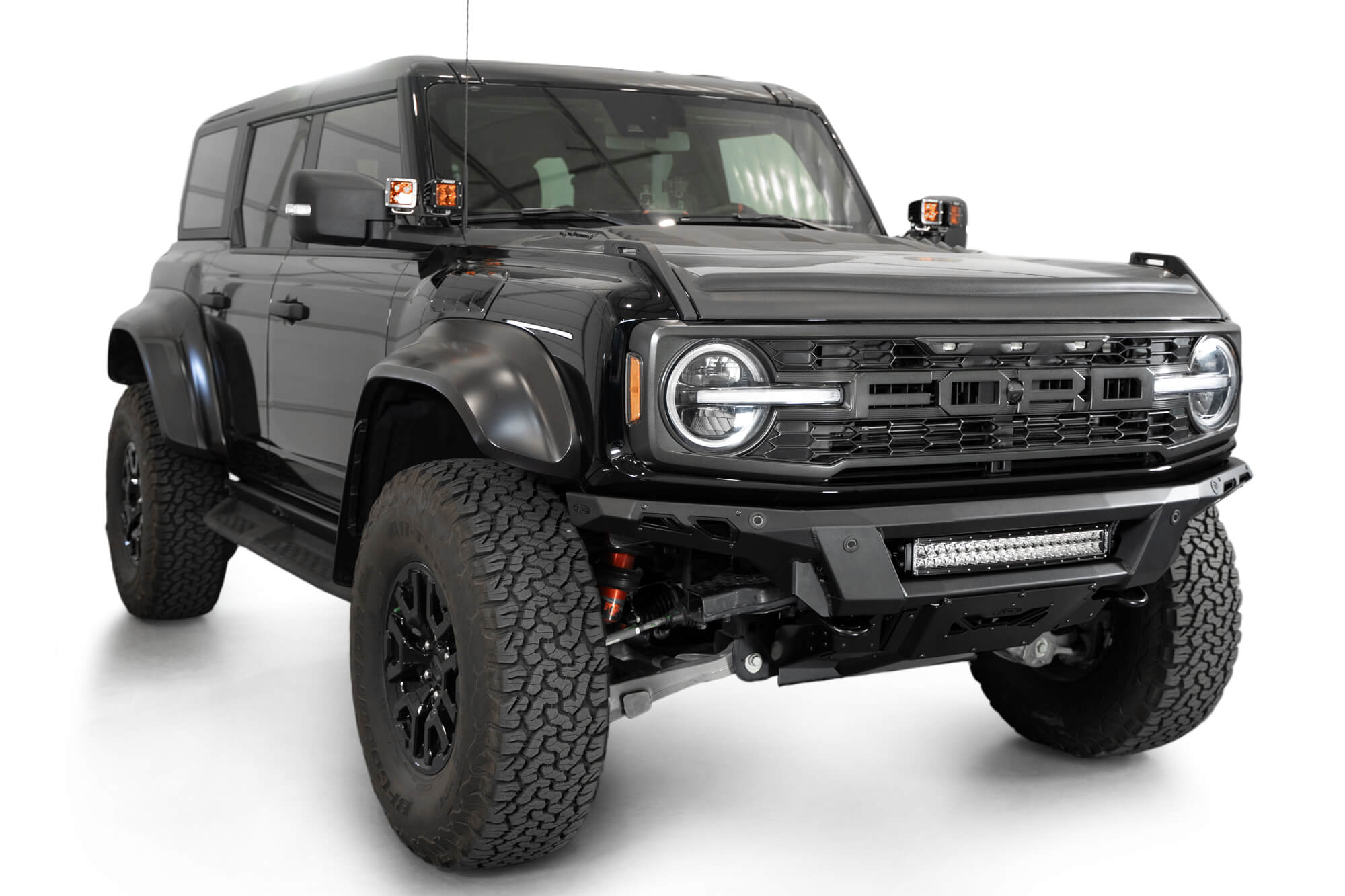Centered view of the Phantom Front Bumper for the 2022-2023 Ford Bronco Raptor