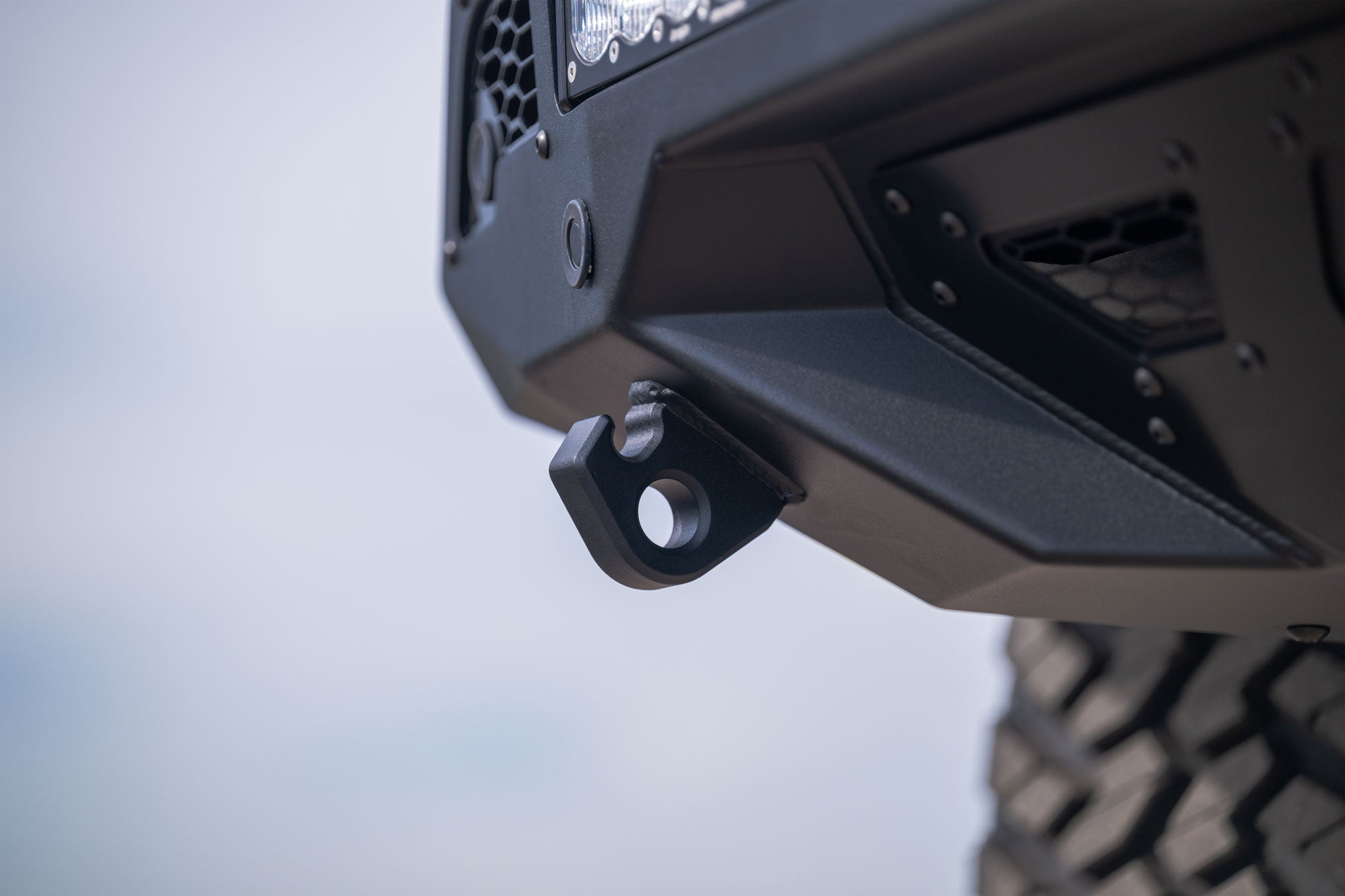 D-Ring/clevis mounts on the GMC Sierra 1500 Stealth Fighter Front Bumper 