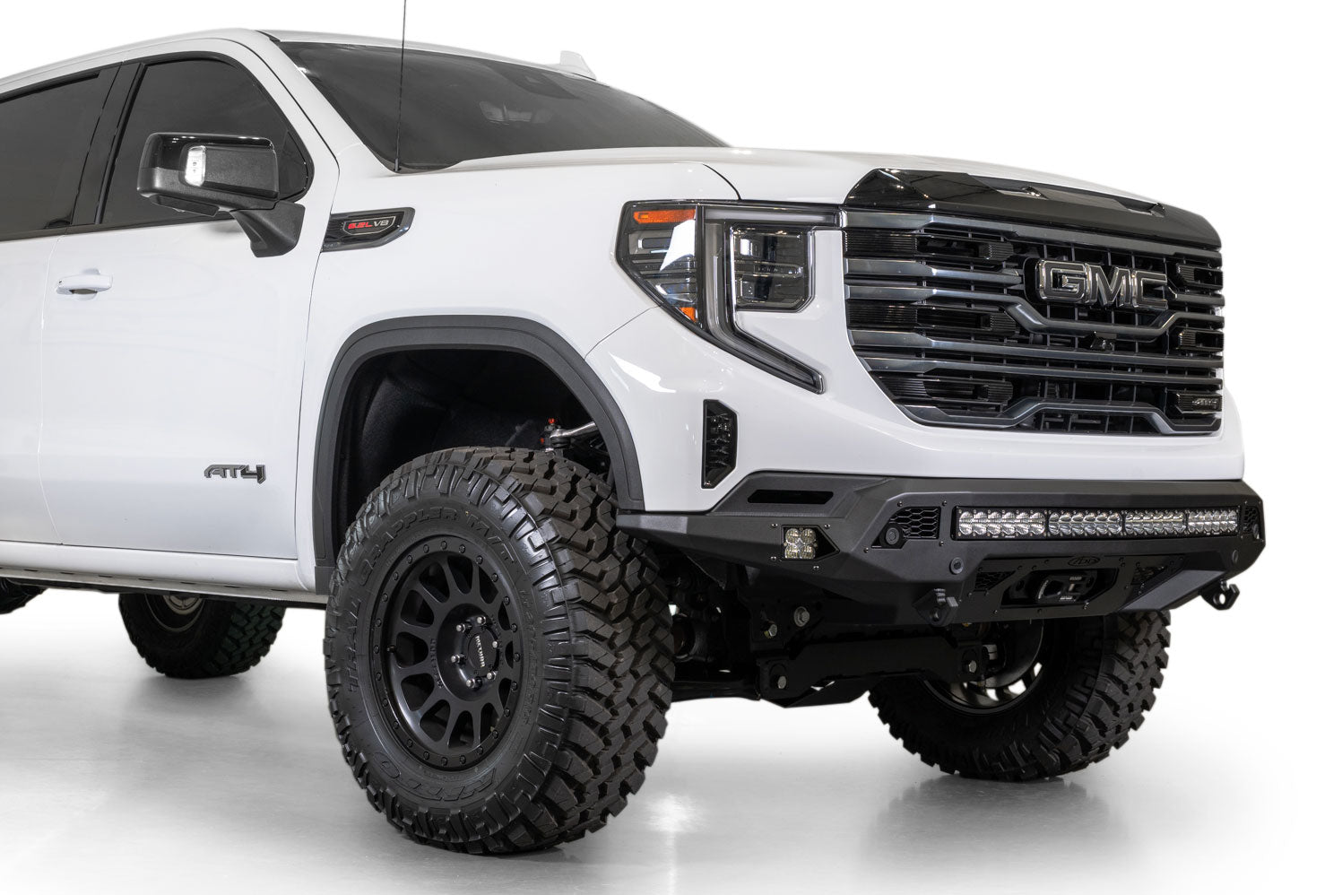 GMC Sierra 1500 with Stealth Fighter Front Bumper and Winch Kit Upgrade, Studio Photo