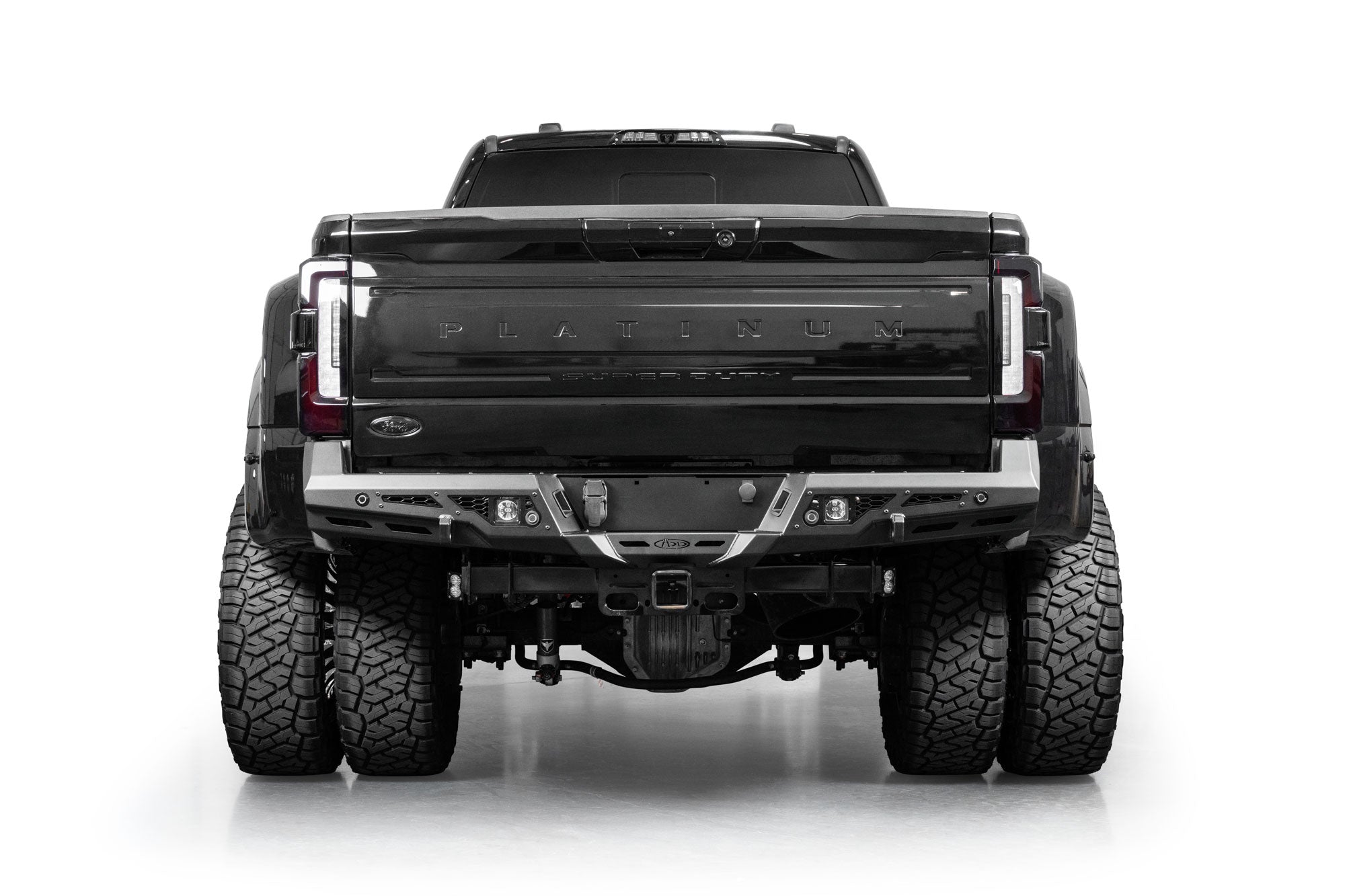 Rear profile of the Stealth Fighter Rear Bumper for 2023-2026 Ford Super Duty