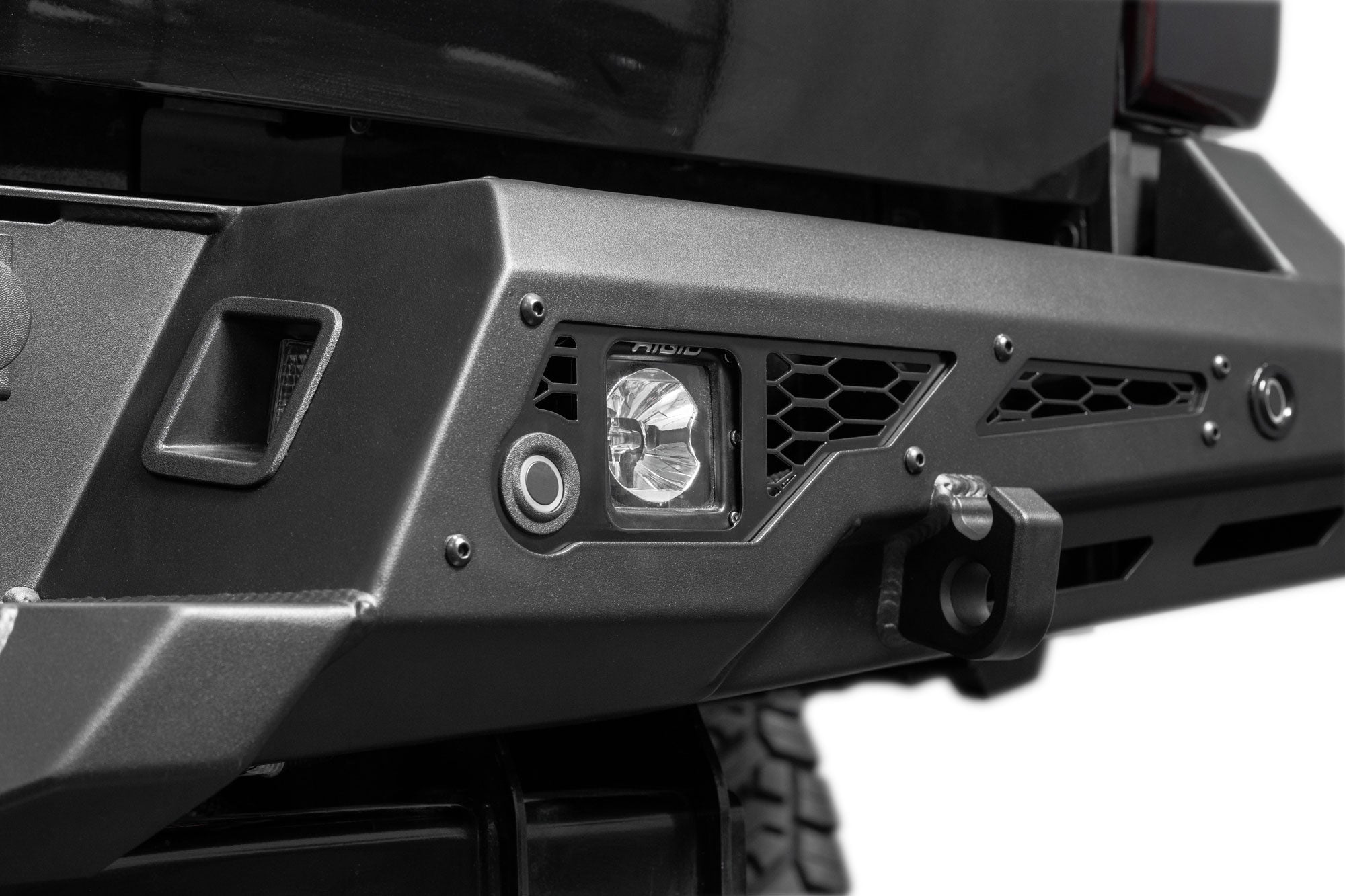 Cube Light mounting on the Stealth Fighter Rear Bumper for 2023-2026 Ford Super Duty