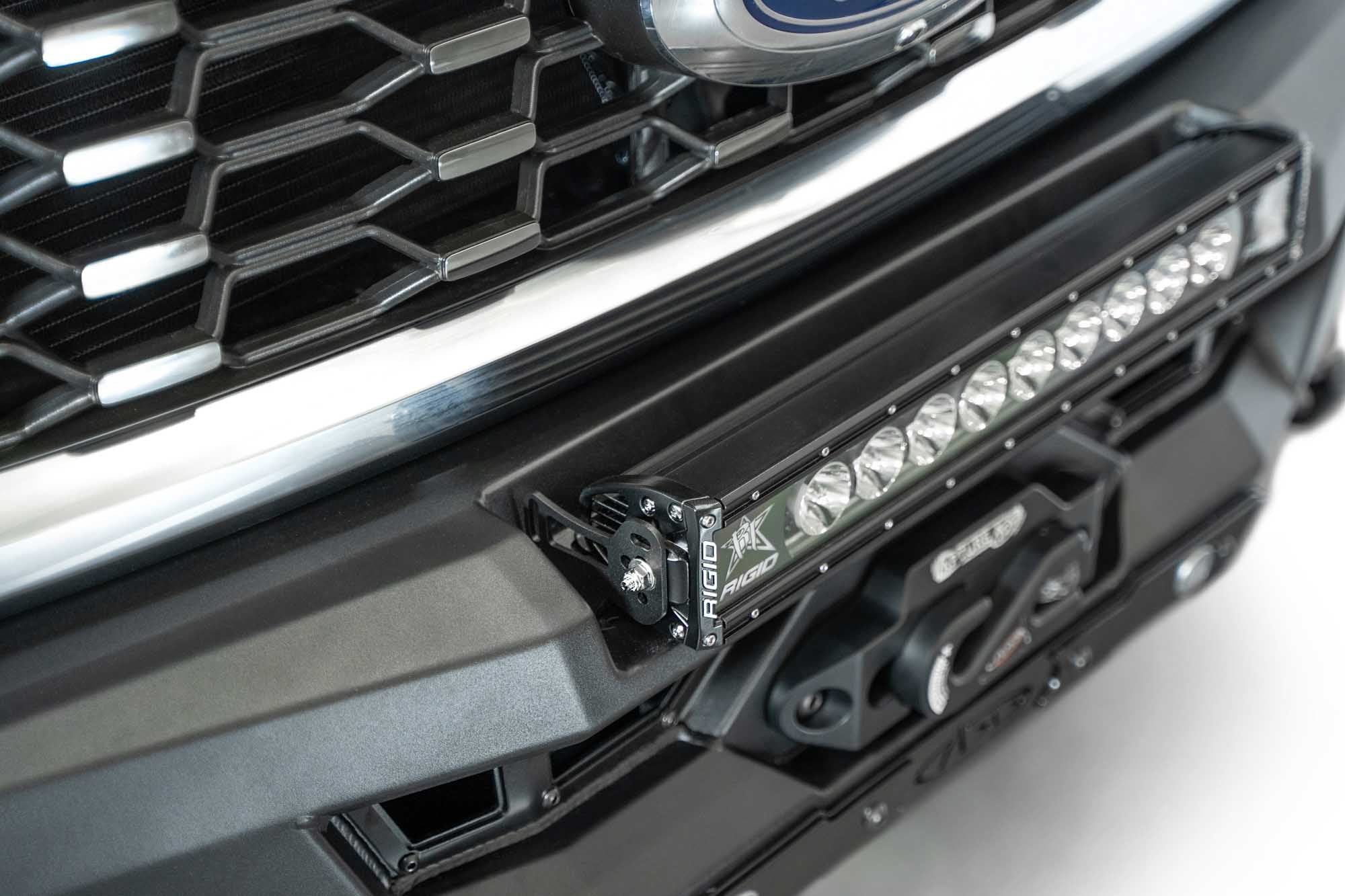 Rigid Lightbar on the Phantom Winch Front Bumper for the 2023 Ford F-250/350
