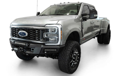 Front corner angle of the Phantom Winch Front Bumper for the 2023 Ford F-250/350