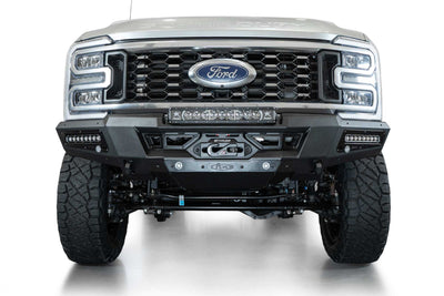 Low-front angle of the Phantom Winch Front Bumper for the 2023 Ford F-250/350