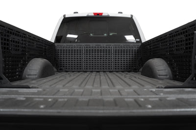 2023 Ford Super Duty Bed Cab Molle Panel installed with bed side molle panels
