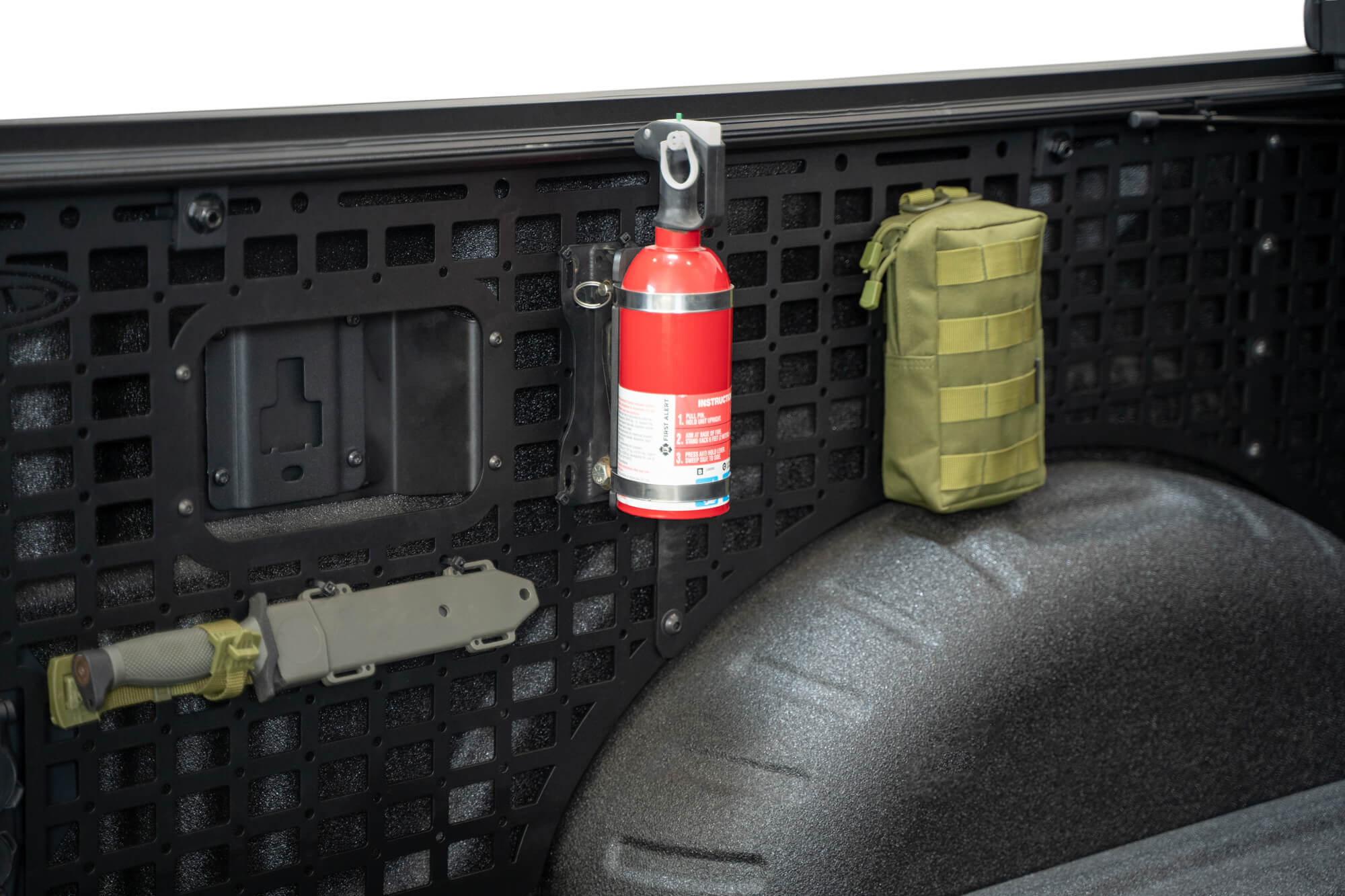 Mount items to the 2023 Ford Super Duty Bed Side Molle Panels