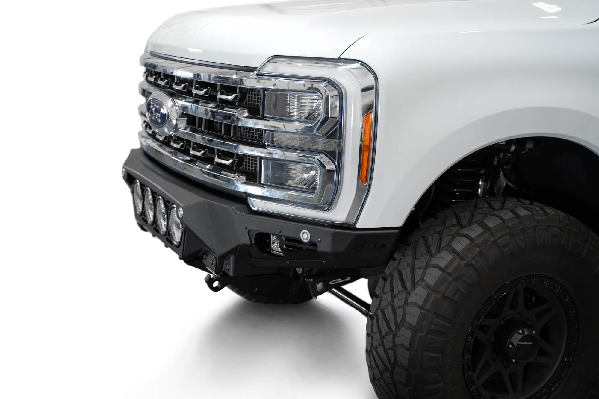 2023 Ford Super Duty Bomber Front Bumper with Rigid Industries Lights, Side Cube Lights