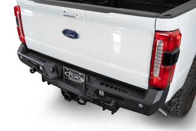 2023 Ford Super Duty Bomber Rear Bumper, with satin black panel inserts