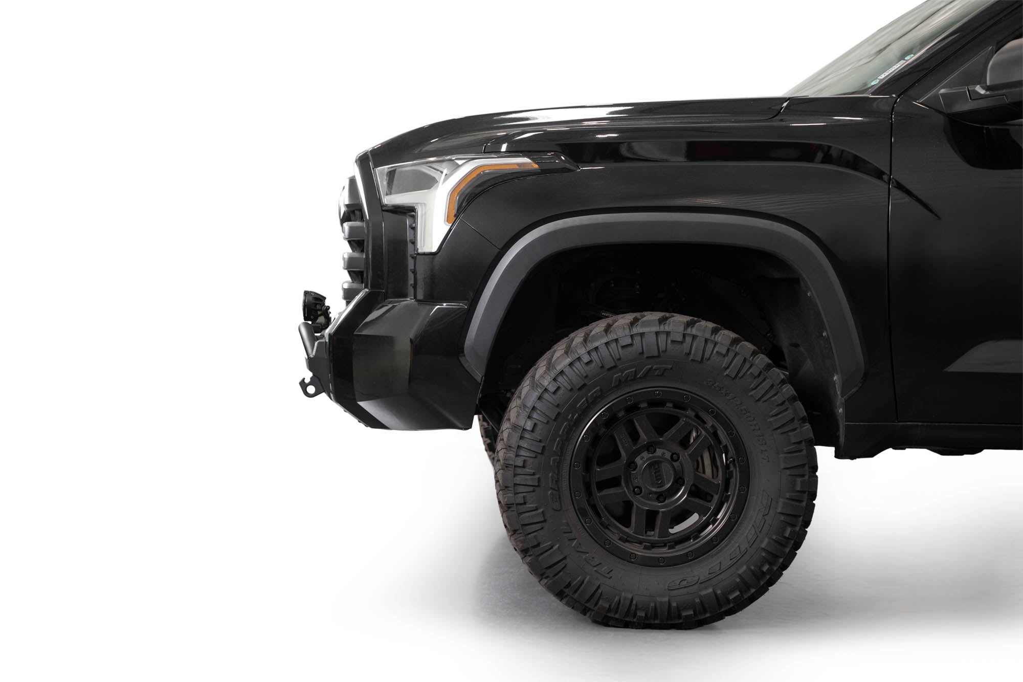 Side Profile of Stealth Center Mount Front Bumper w Top Hoop for the 3rd Gen Toyota Tundra