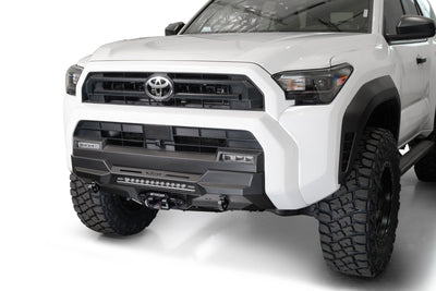 White Toyota 4Runner with 2025 Toyota 4Runner Stealth Center Mount Front Bumper on a white background