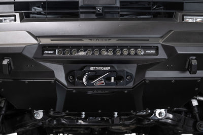Close-up of 2025 Toyota 4Runner Stealth Center Mount Front Bumper with Rigid Industries lights