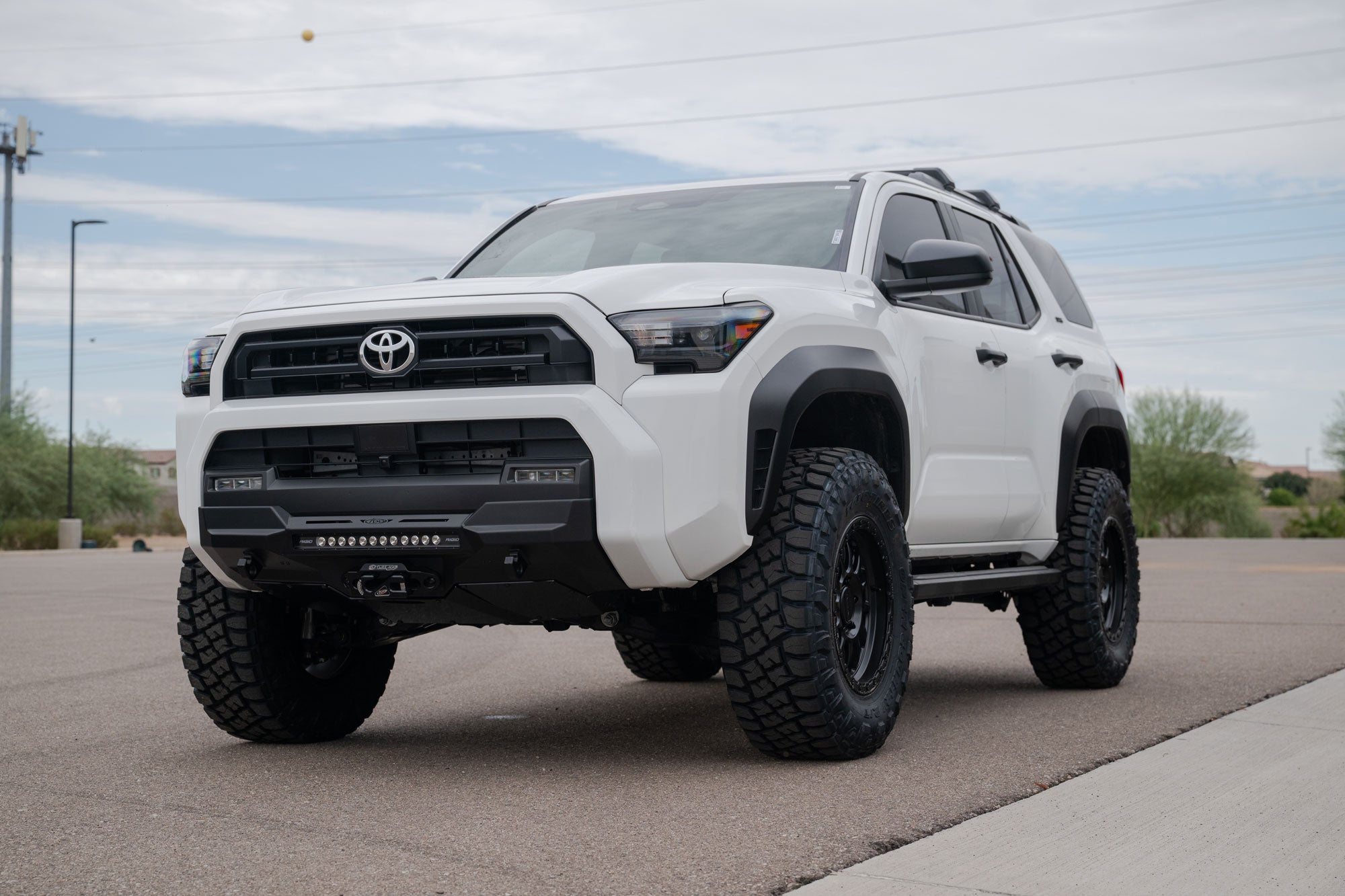 2025 Toyota 4Runner Stealth Center Mount Front Bumper on a road