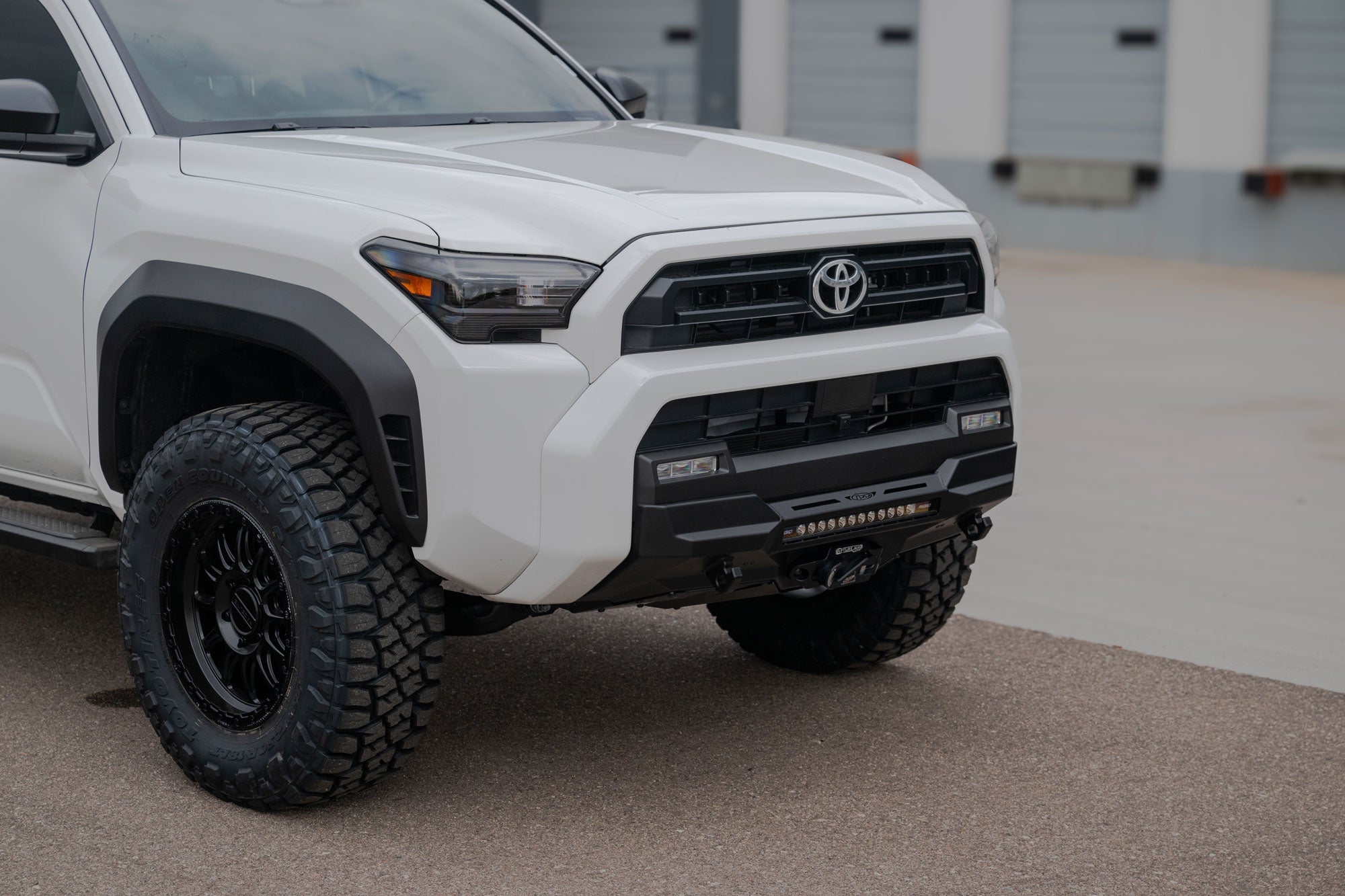 2025 Toyota 4Runner Stealth Center Mount Front Bumper on a concrete surface.