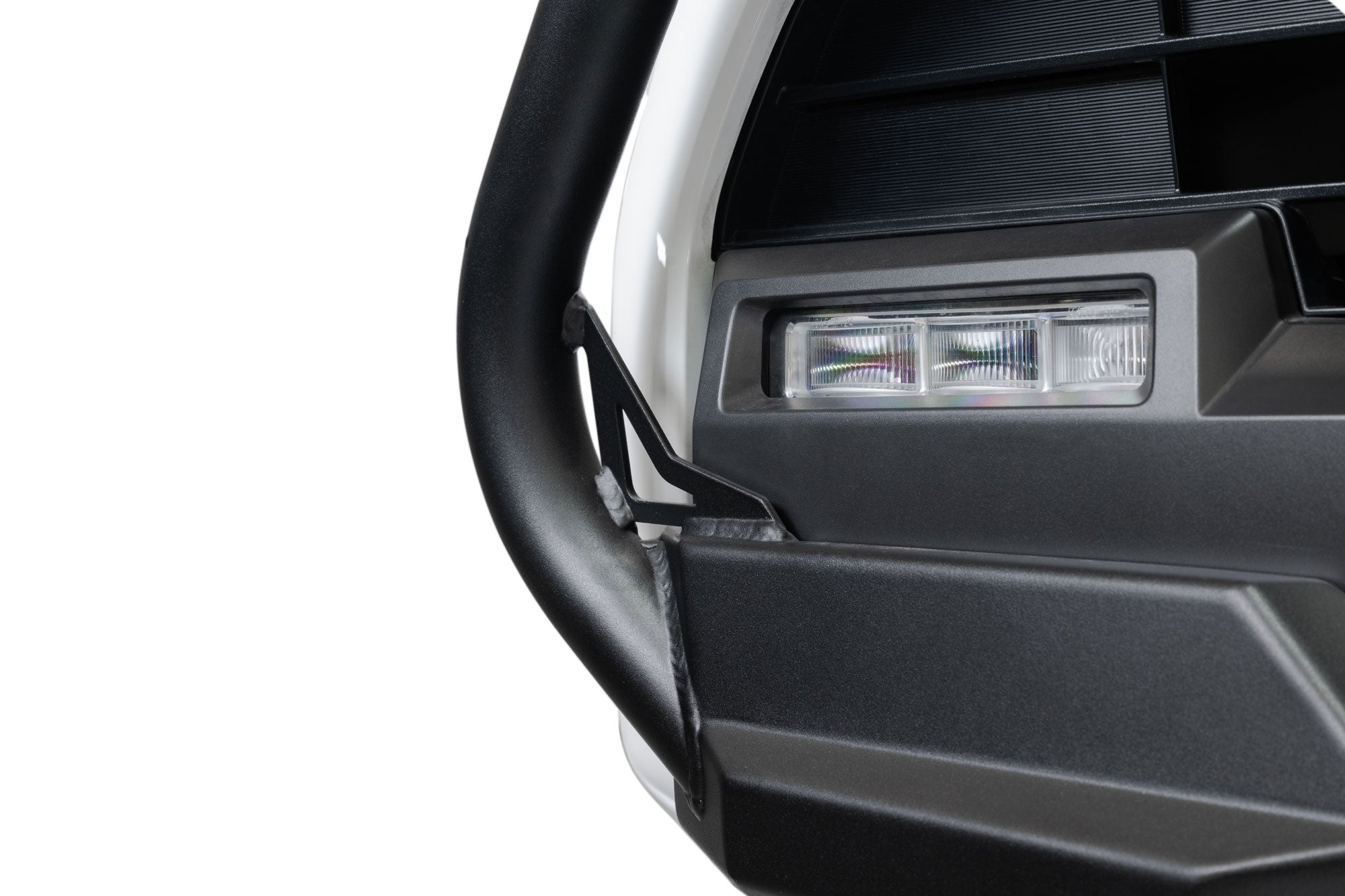 Top hoop welds on the 2025 Toyota 4Runner Stealth Center Mount Front Bumper with Top Hoop