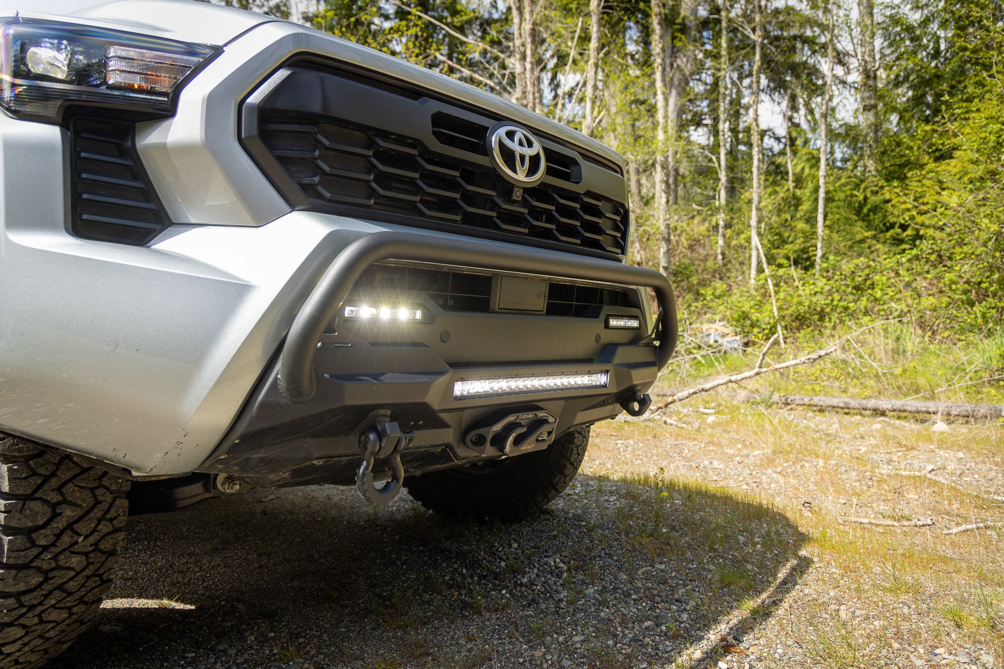 2024+ Toyota Tacoma Stealth Center Mount Winch Front Bumper with Top Hoop