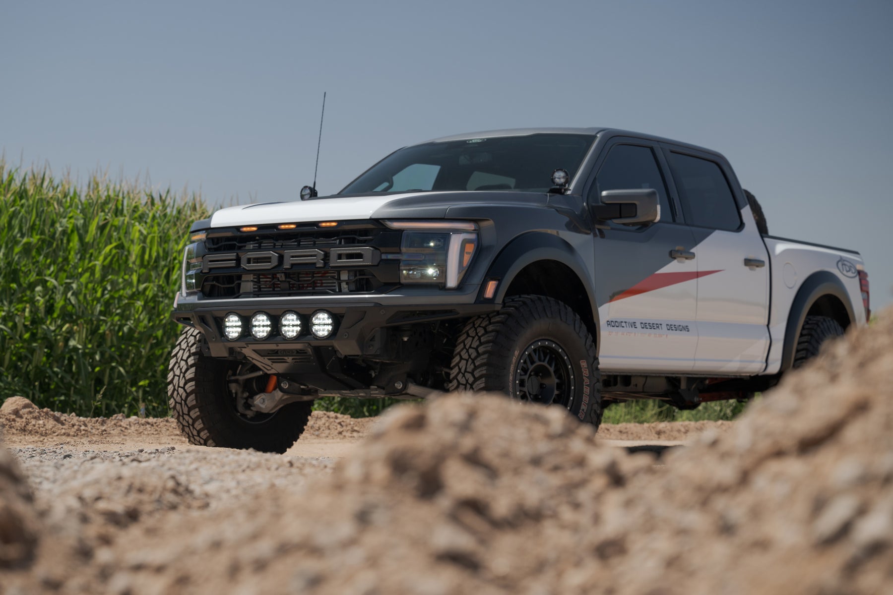 Center Lights On ADD Edge Front Bumper for the 2021-2025 Ford F-150 Raptor