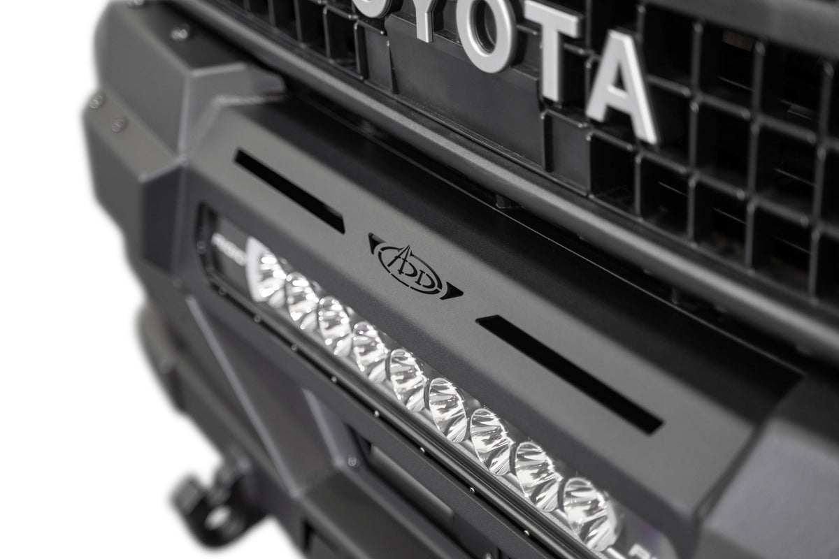 Detail image of ADD logo on the Toyota Land Cruiser Stealth Center Mount Winch Front Bumper for 2024 and newer vehicles