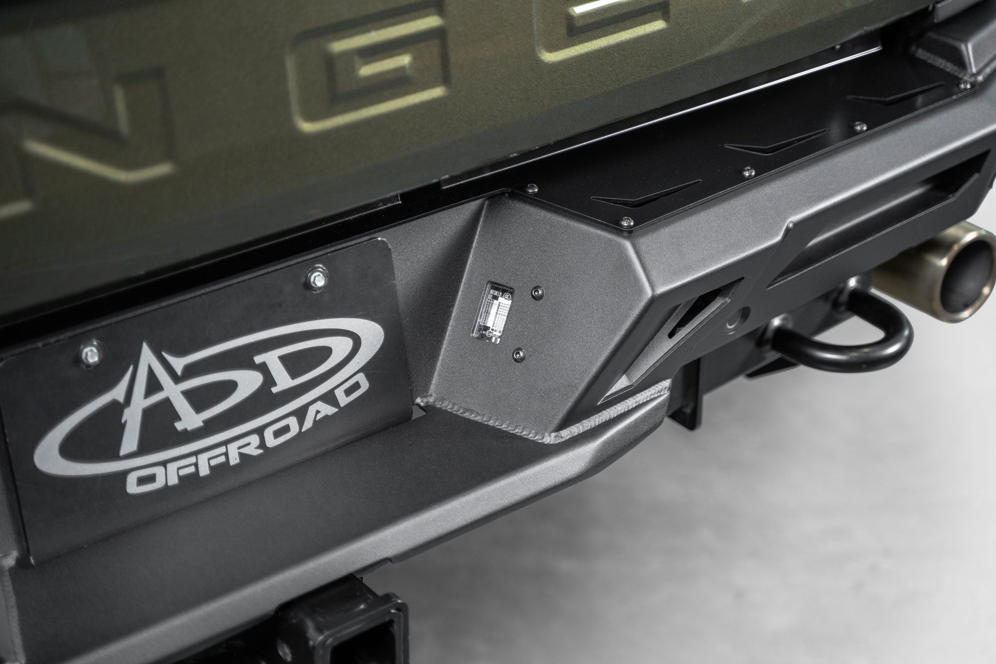 License plate light retained with the ADD Edge Rear Bumper for the Ford Ranger Raptor