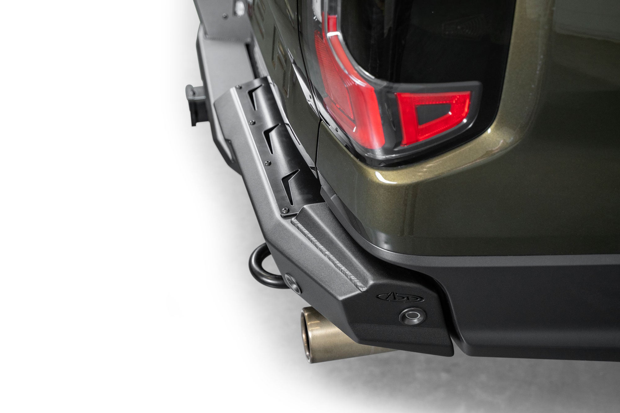 Top plate and parking sensors on the ADD Edge Rear Bumper for the Ford Ranger Raptor