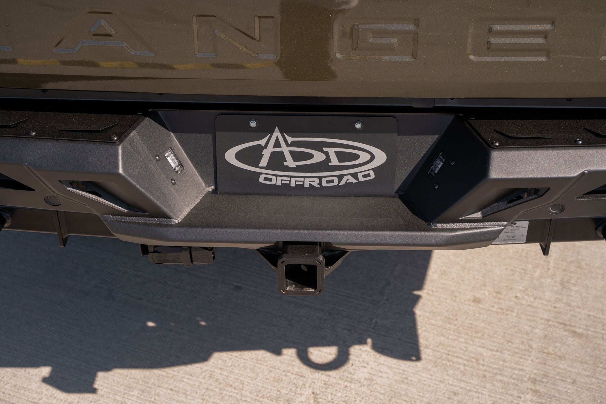 Rear stepping plate on the ADD Edge Rear Bumper for the Ford Ranger Raptor