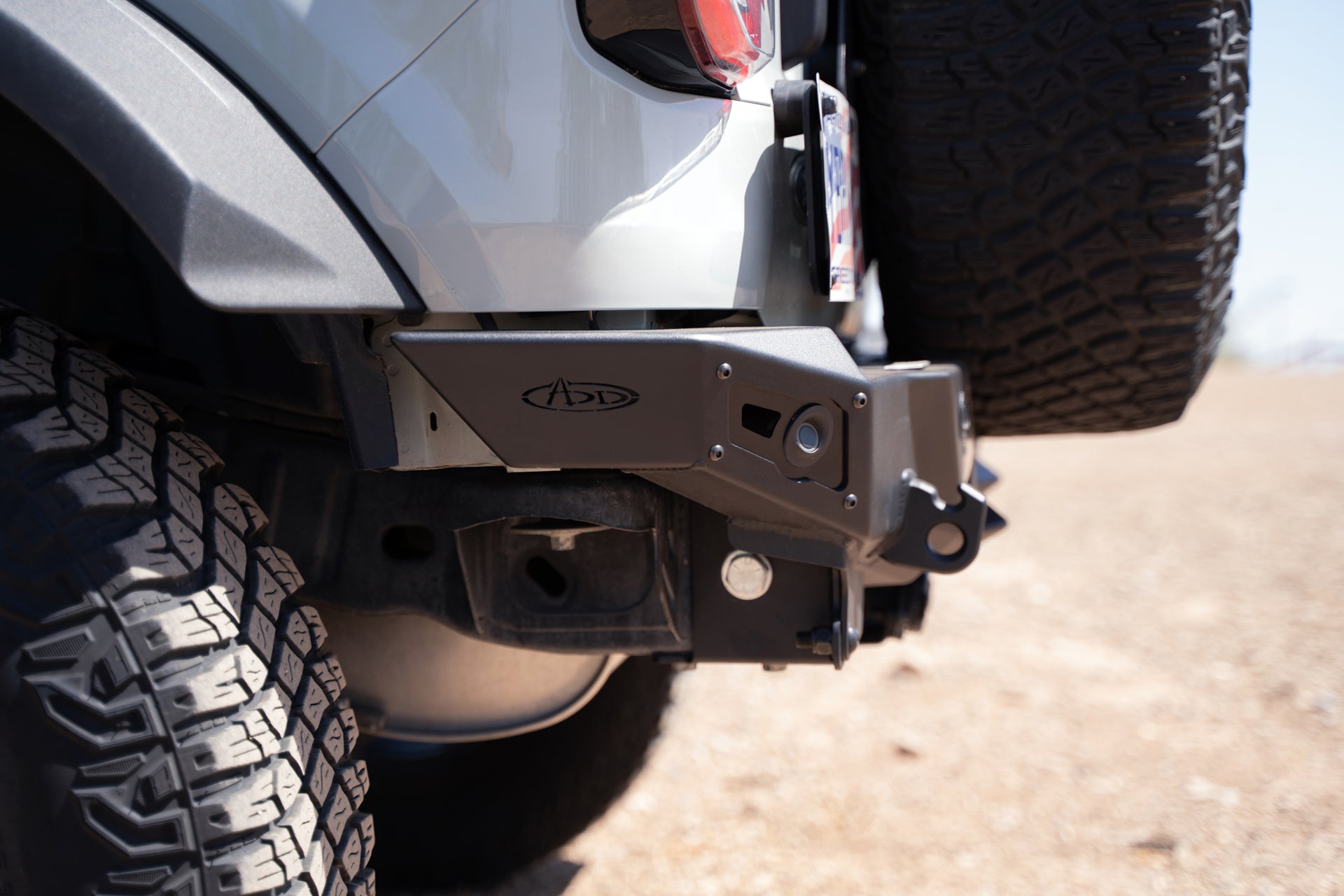 On the trail with the 2021-2023 Ford Bronco Krawler Rear Bumper - fitment with bodylines
